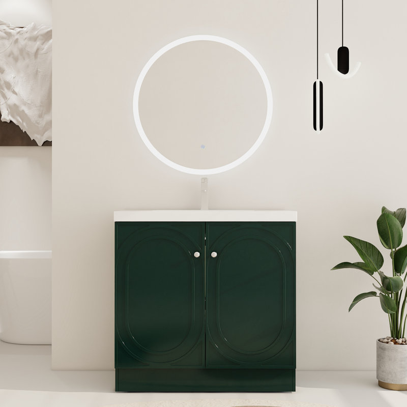 Miterdale 36'' Single Bathroom Vanity Set, Green,  36''
