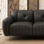 Coussin modulaire en cuir noir en microfibre-1301285059