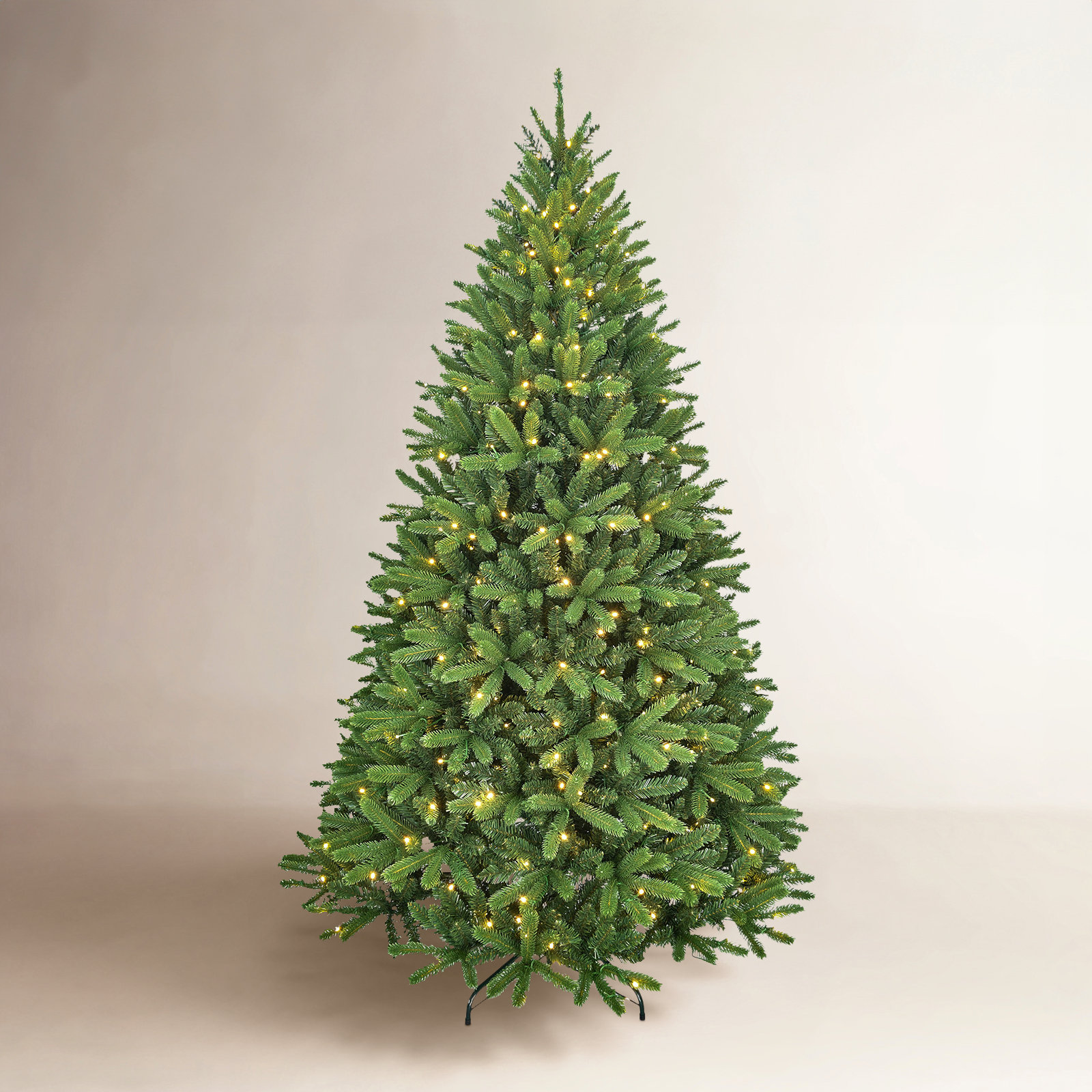 Pre-Lit Spruce Christmas Tree, 7.5' H