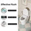 Toilette allongée une pièce Los Flexi, hauteur de chaise ADA de 17 po, chasse double tourbillon 1,0 / 1,28 GPF, siège à fermeture en douceur, installation brute de 12 po