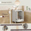 Ensemble de meuble-lavabo moderne avec lavabo, trou de robinet simple, panneaux de porte texturés, tiroir et rangement spacieux pour une utilisation pratique-1436282404