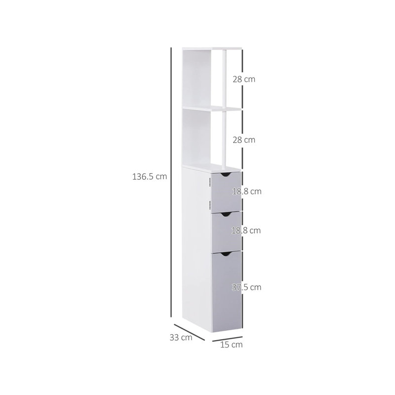 Solid Wood Freestanding Linen Cabinet