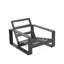 Ensemble de 2 chaises longues d'extérieur et d'intérieur en aluminium avec structure au fini noir et coussin gris-883079938-883079939