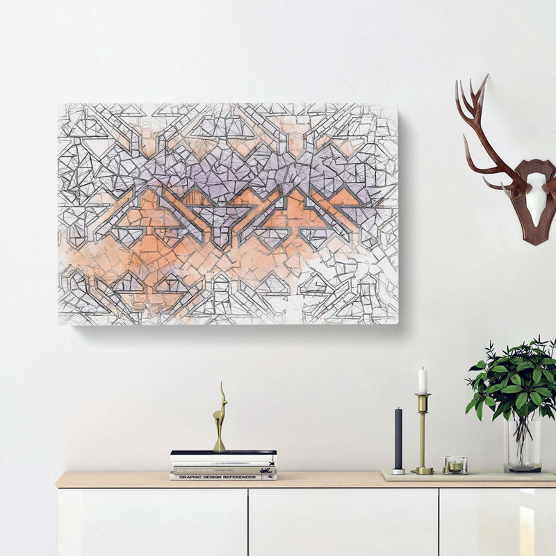 Mosaic Angles in Abstract - Wrapped Canvas, 60cm H x 91cm W x 3cm D