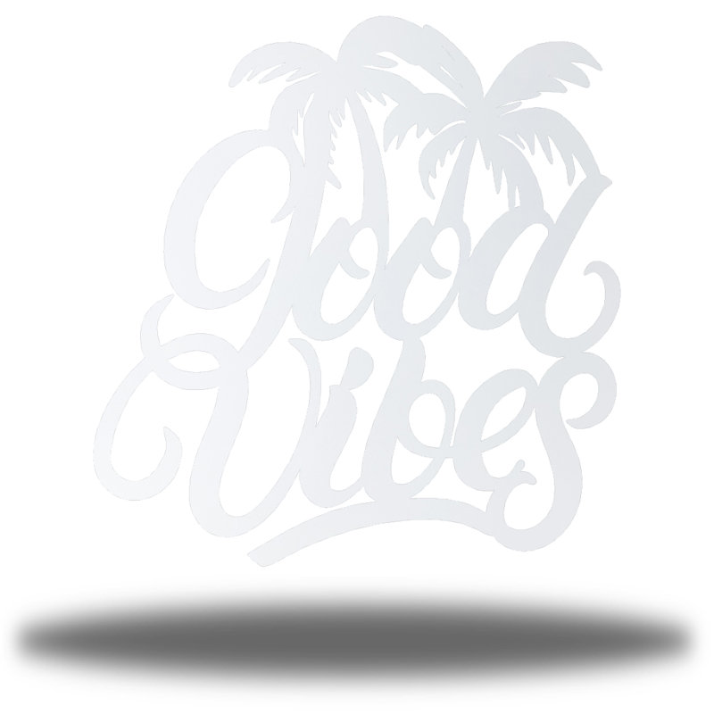 Décoration murale Aubert Good Vibes, H 12 po x l 12 po x P 0,0125 po, Blanc