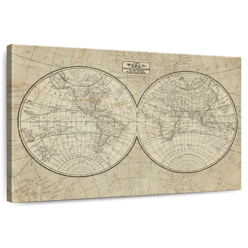 Carte du monde classique Aliaz, H 24 po x l 36 po