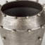 Petit vase en métal champagne avec clous-114208655-114208656