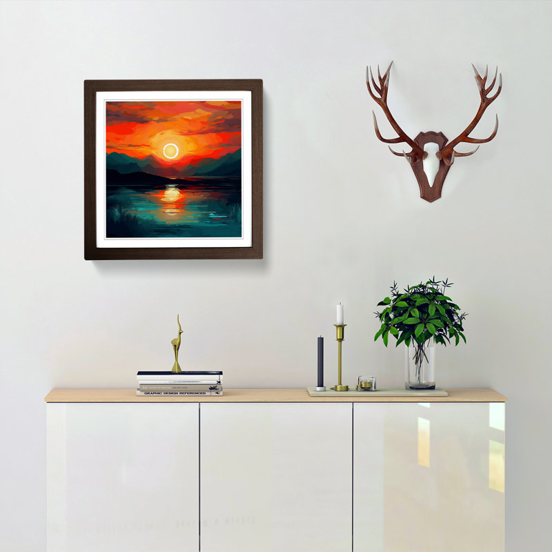 Sunset No.1 - Framed Print, Walnut