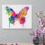 «Vibrant Splatter Butterfly», cadre en bois intégré, art mural abstrait, 16 x 20
