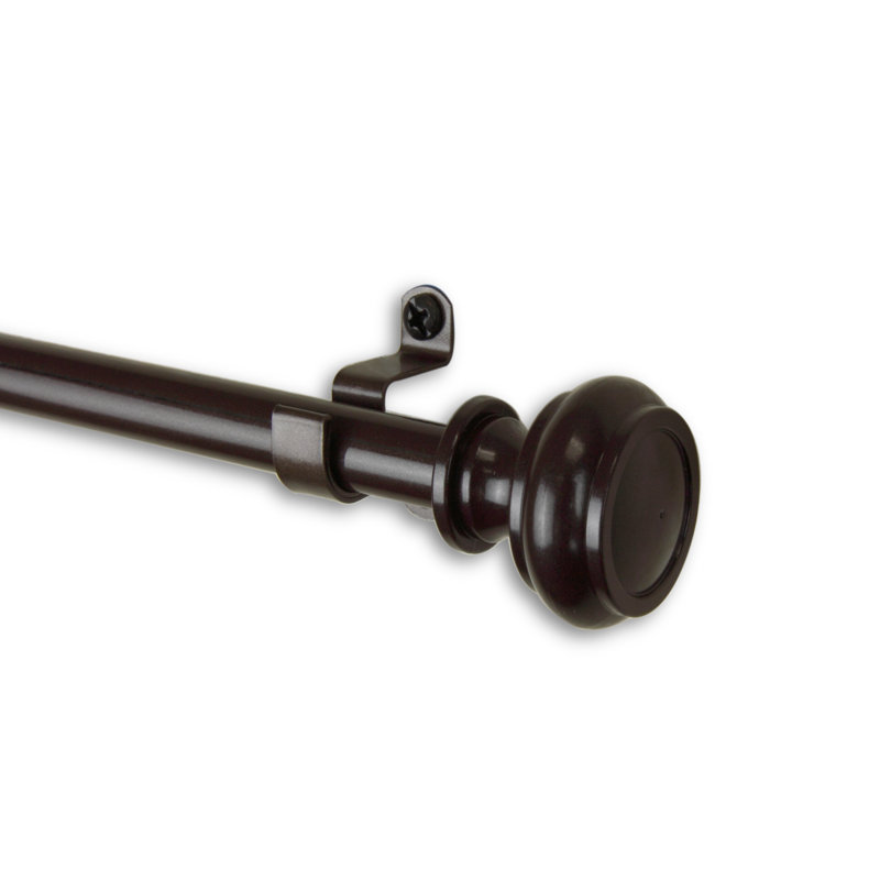 Tringle à rideaux simple Mojica, 28 po-48 po, Cacao