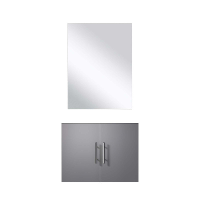 Charming Bathroom Vanity With Integrated Mirror And Spacious Storage, Dark Gray