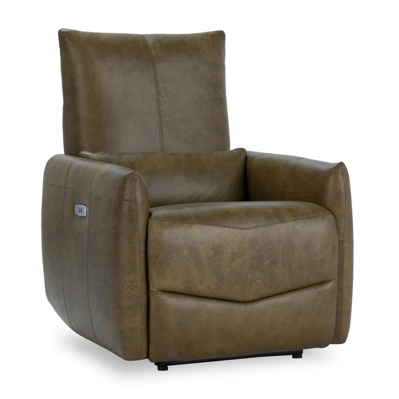 Thaya Leather Power Recliner Chair, Earth Brown Genuine Leather