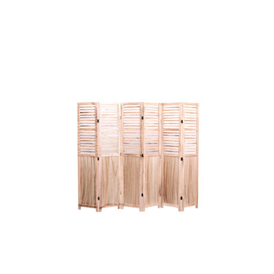 Cloison de pièce pliante en bois massif naturel l 82,8 po x H 65 po pour paravent avec charnières