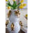 Two-Tiered Ceramic Vase With Ornate Accents For Home Decor And Floral Display