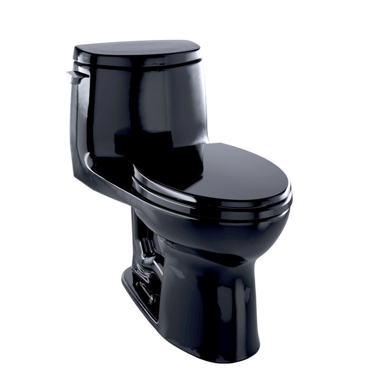 UltraMax® II 1 GPF Elongated One-Piece Toilet (Seat Included), Ebony