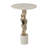 Lagretta Modern Metal and Marble Accent Table with Sculptural Aluminum Base, Contemporary Side Table with Sleek Design and Elegant Stone Top for Home Decor-343800610-343800611