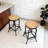 Industrial Firwood Adjustable Height Swivel Barstools-402938815