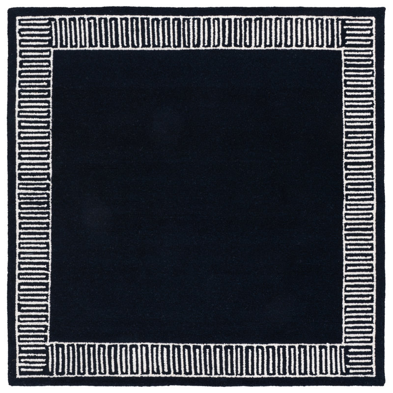 Metro 465 Hand Tufted 80% Wool; 20% Cotton Geometric Rug, Square 6'