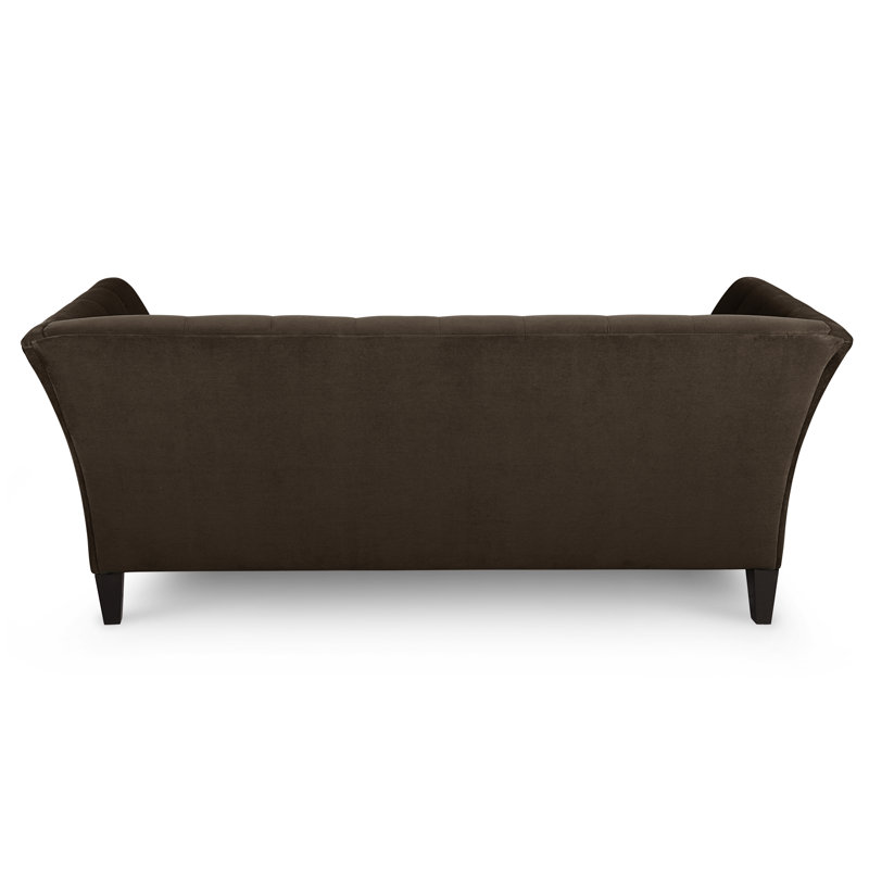 Carruth Upholstered 91'' Sofa, Bella Chocolate Performance Velvet