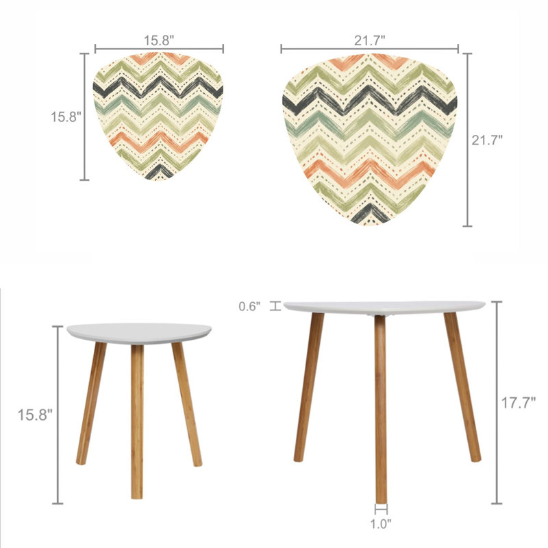 Ensemble de 2 tables basses gigognes Triangle