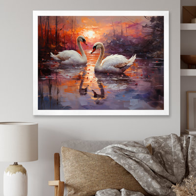 Swan Lake Twilight sur toile
