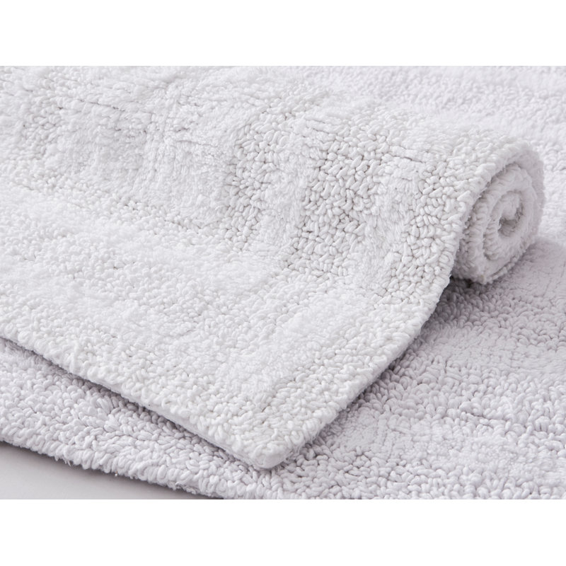 Logan White Cotton 2-Piece Bath Rug Set