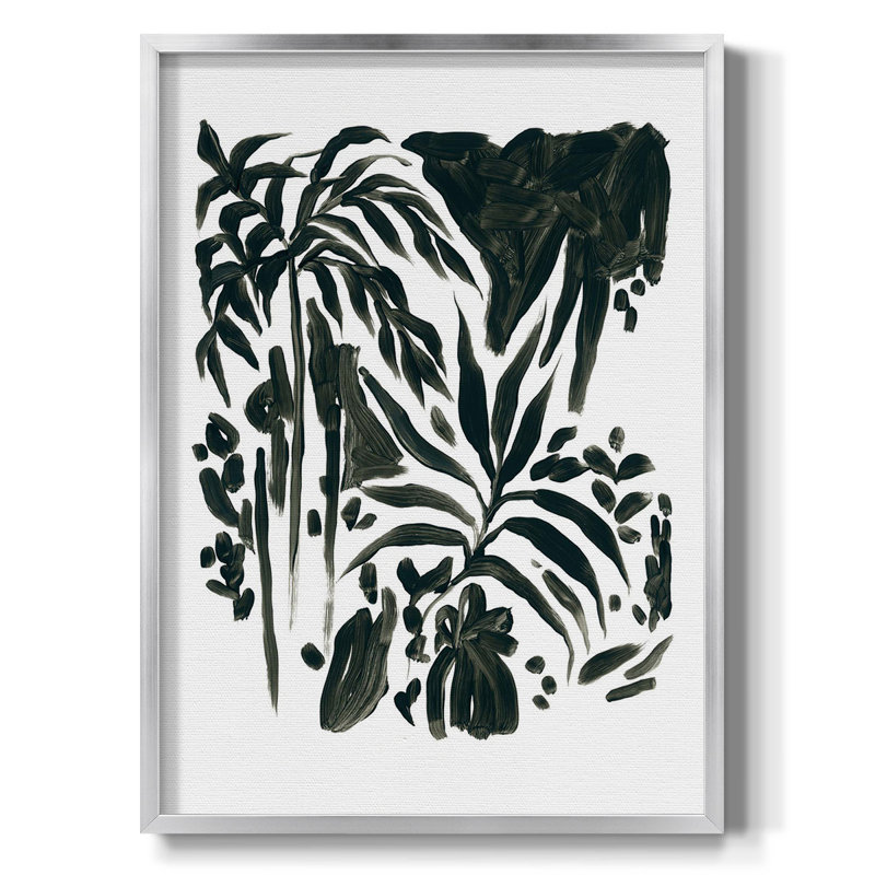 " Patterned Leaf Shapes II ", Silver