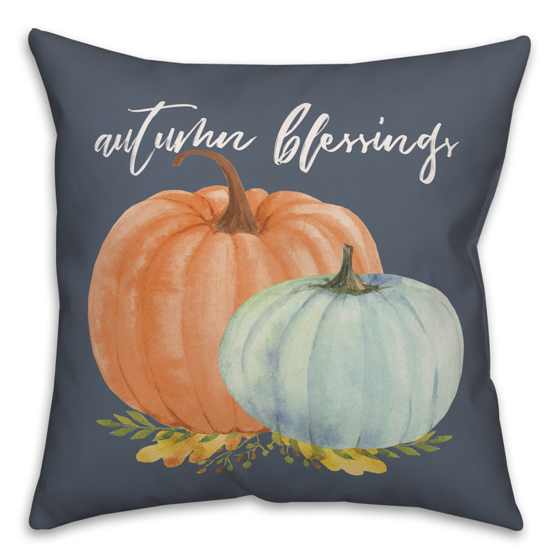  Autumn Blessings Throw Pillow, 18" x 18"