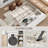 Area Rug 4x6, Machine Washable Rug, Non-Slip Boho Floral Print Floor Cover Foldable Carpet for Living Room, Bedroom, Dining Room, Brown-1862006255