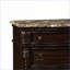 Table de chevet 3 tiroirs avec plateau en marbre