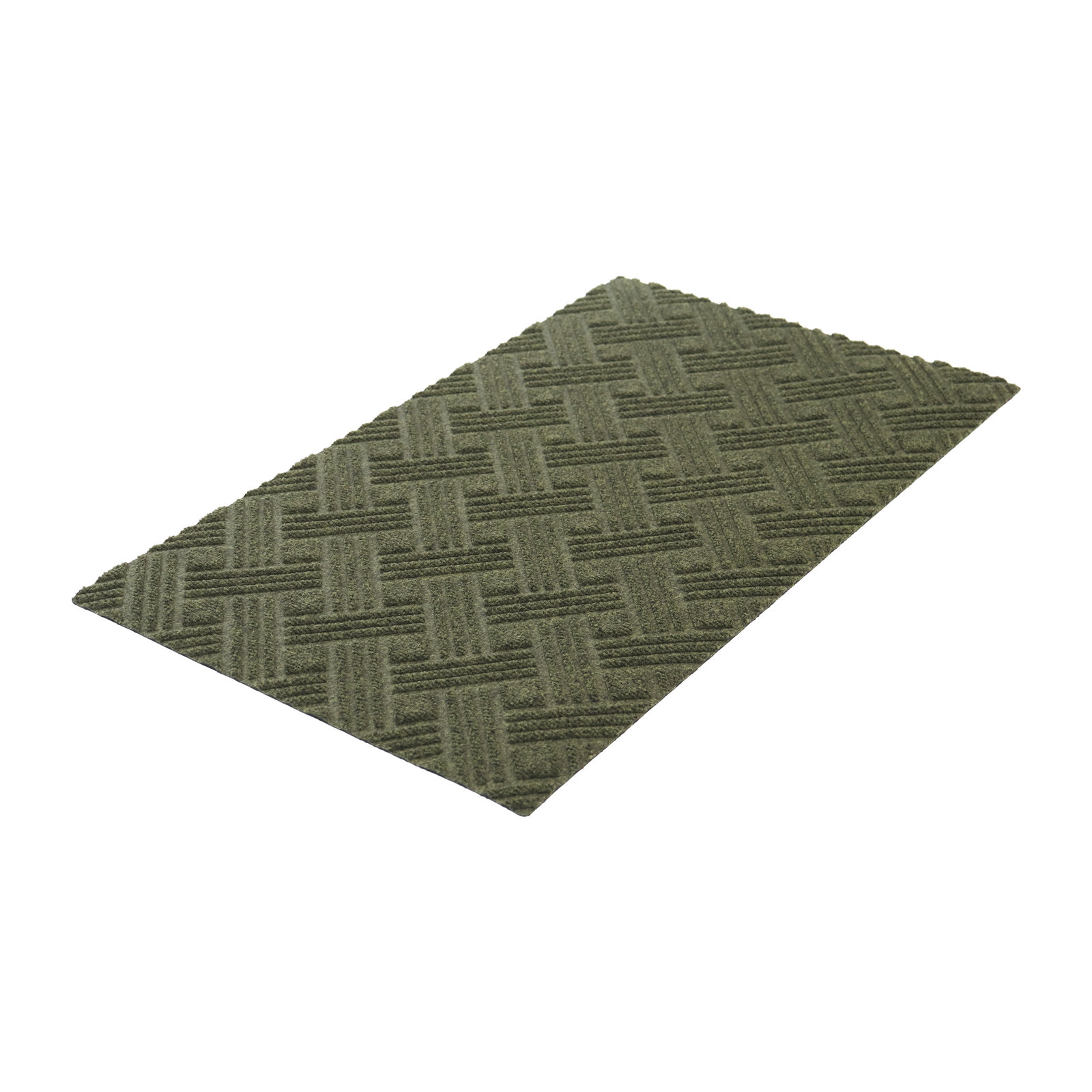 WaterHog Luxe Thatch Non-Slip Doormat, 21.5" W x 35" L, Olive