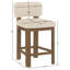 Tabouret de comptoir rembourré en cuir Falesia Paloma-124198006-124198009