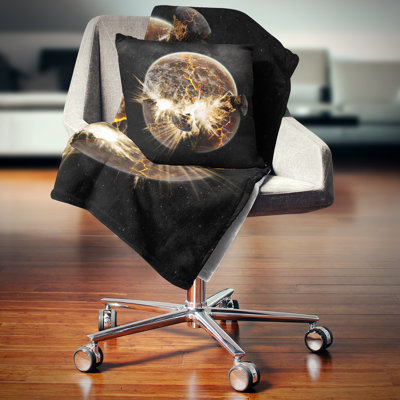 Earth Apocalypse - coussin abstrait imprimé