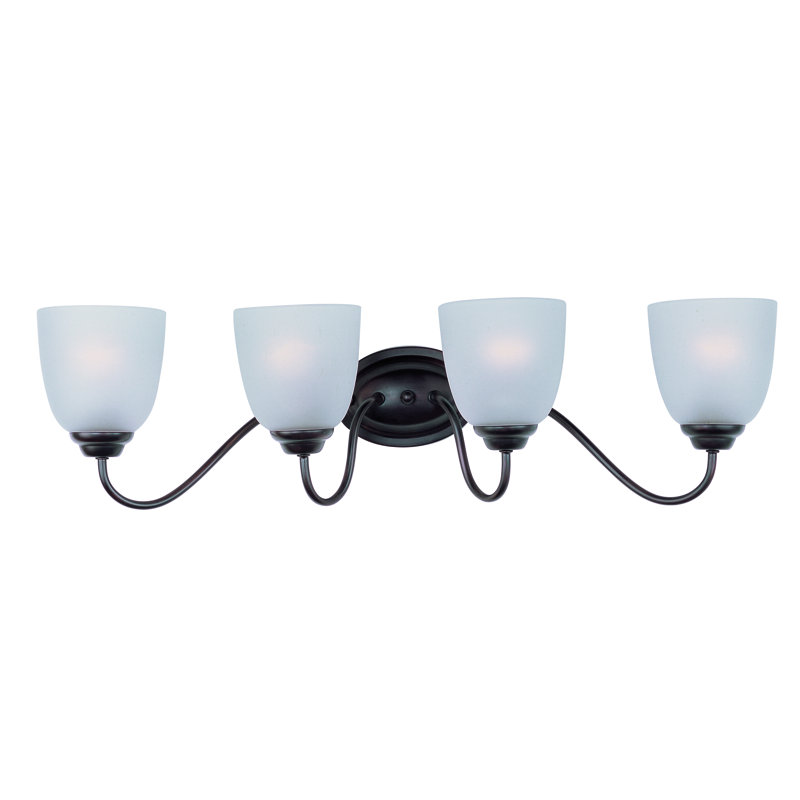 Éclairage pour meuble-lavabo 4 lumières Callimont, Bronze huilé