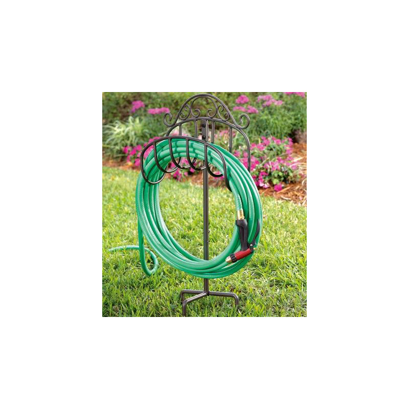 Wrought Iron Hose Holder, Gunmetal
