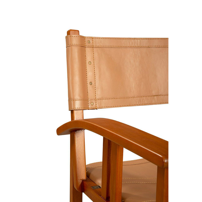 Balago Leather Folding Chair, Brown