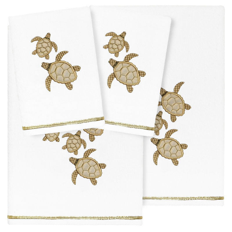 4 Piece 100% Turkish Cotton Towel Set, White