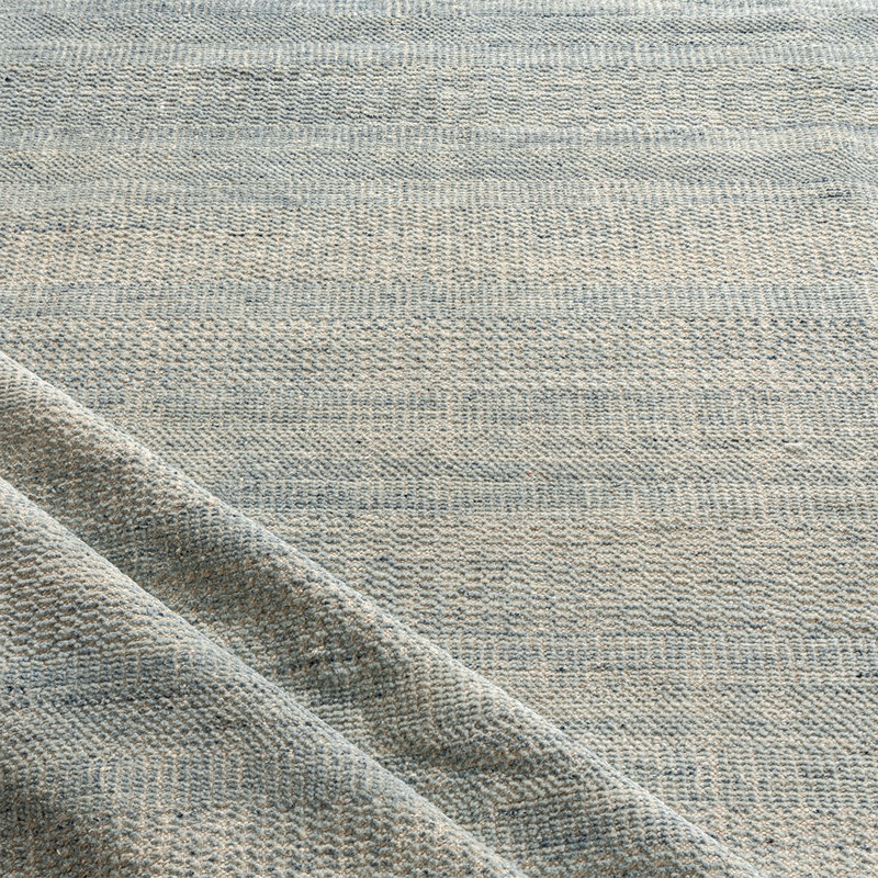 Zoe Rose Hi Lo Area Rug in Light Blue/Ivory, Rectangle 9' x 12'