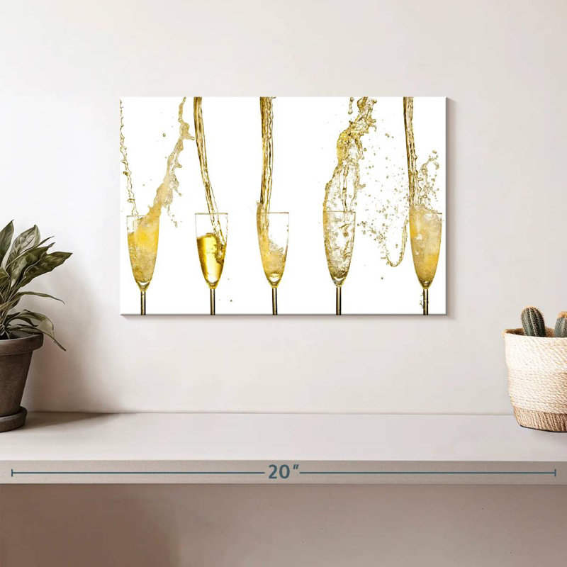 Yarlin Champagne Streams, 8" H x 12" W