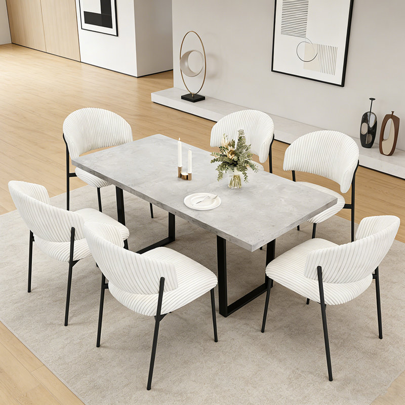 Ensemble de salle à manger Modern Kitchen, table de salle à manger extensible avec chaises rembourrées