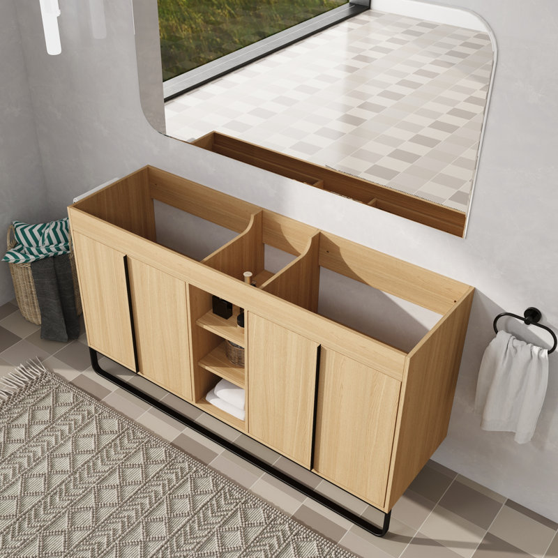 60'' Double Bathroom Vanity Base