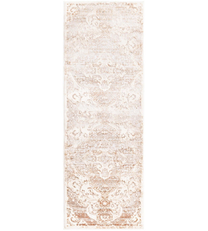 Tapis crème / brun Alamo, Tapis de couloir 2 pi x 6 pi