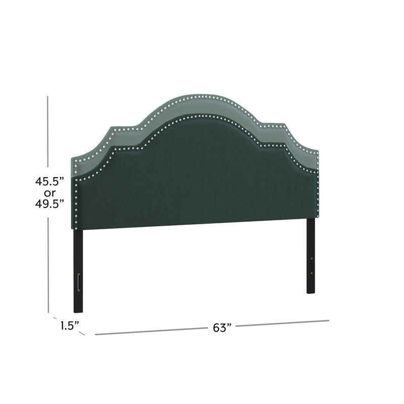 Tête de lit tapissier réglable Bolser, Double , Vert