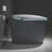 Grey Smart Toilet, Auto Seat Feature, Foot Sensor, Rear Washing Function Bathroom Lid Function, Sensor Control, Warm Water Supply, Finish-124317396