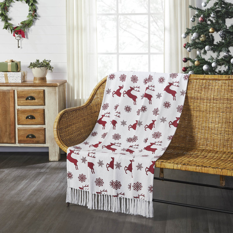 Scandia Snowflake Hand Woven Throw Blanket
