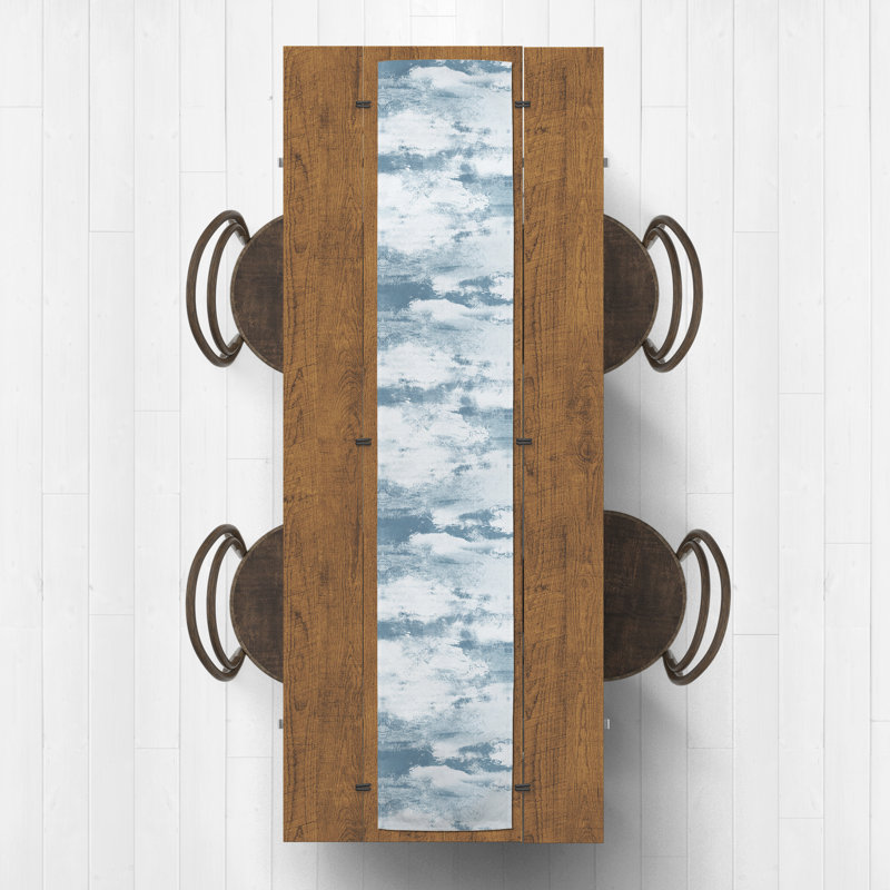 Chemin de table Askey, 72 po x 16 po, Bleu
