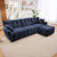 Canapé 3 places avec repose-pieds Chenille-1331998957