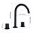 Contemporary Matte Black Tap With Handles And Smooth Water Flow Bathroom Sink Faucet Scratch & Tarnish Finish 3 Installation Option