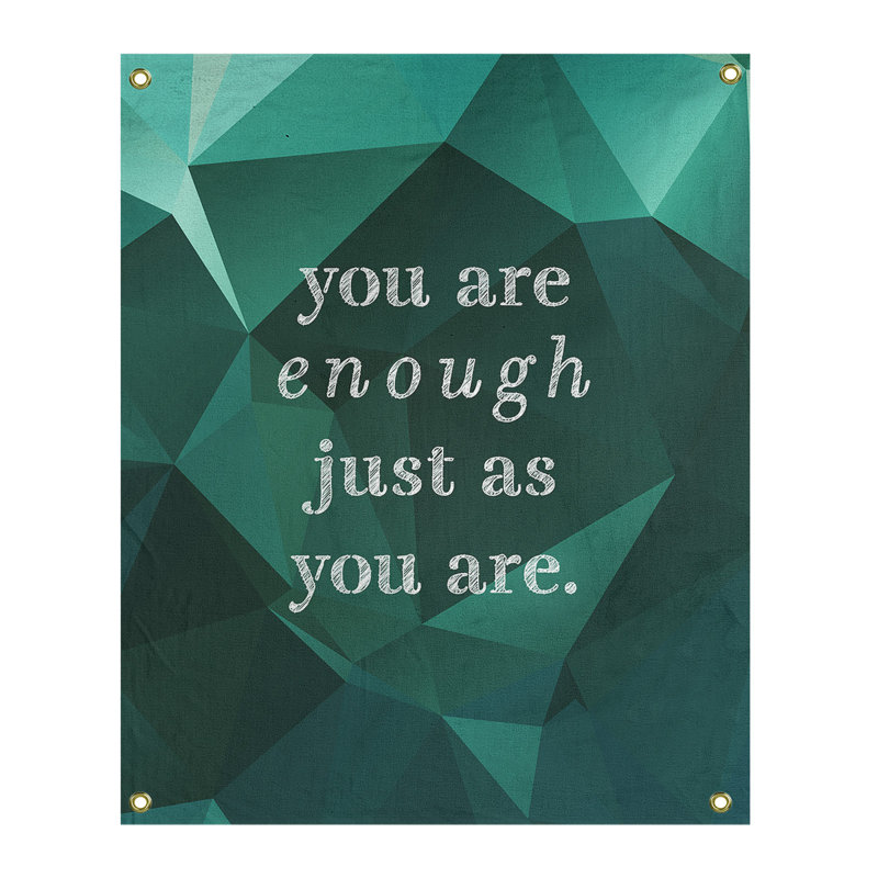 Tapisserie «Polyester You Are Enough» en polyester, H 59 pi x l 50 po, Émeraude