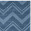 Tapis bleu en laine crocheté à la main à motif de chevrons Scanlan-19261910